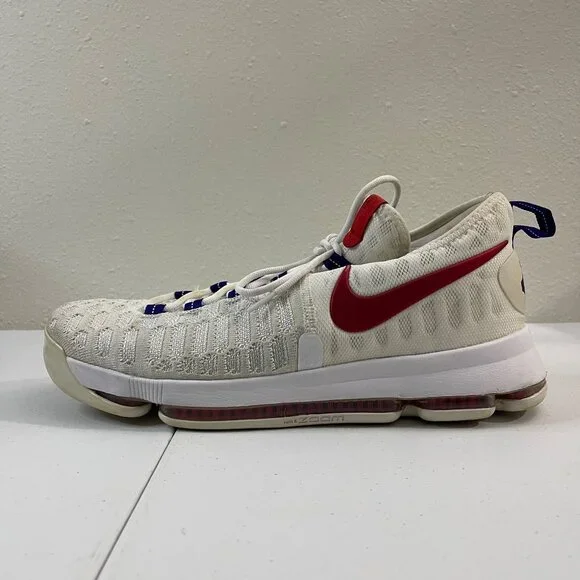 Nike KD 9 USA 843392-160 Men’s Size 13 White Red Blue Basketball Shoes No Box - Picture 5 of 15